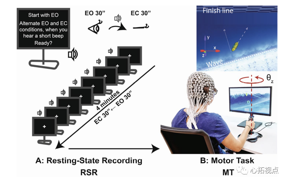 利用高密度脑电图结合Unity开发的虚拟冲浪运动任务进行复杂视觉运动的大脑功能网络研究